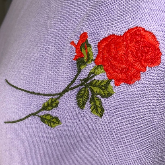 Lavender Rose Sweatshirt | Medium | Spring Floral - Picture 4 of 10